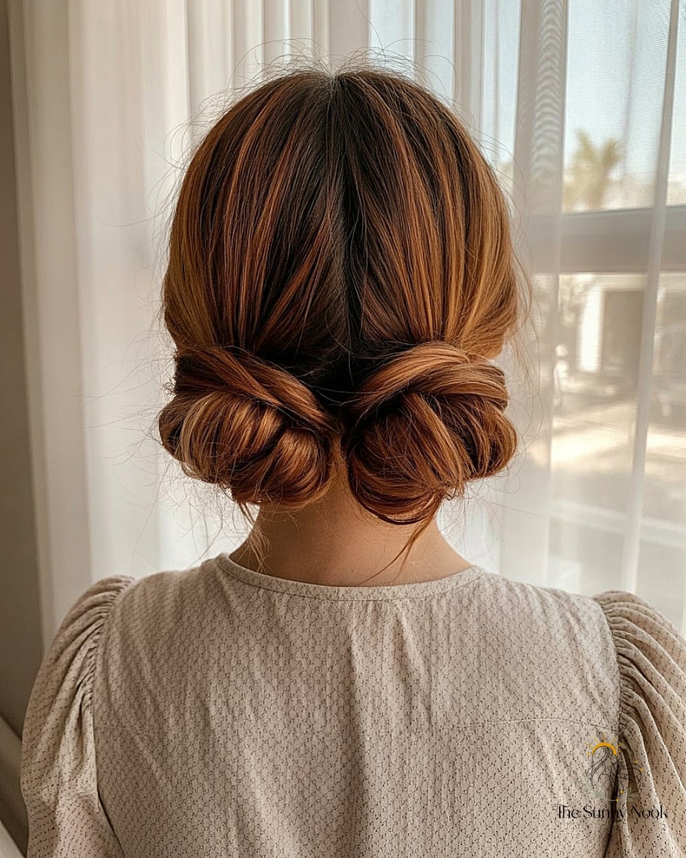 19 Curly Hairstyles Easy That Are Actually Easy to DIY 3 Double Loop Bun