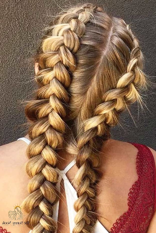 13 Cute Hairstyles For Braids That Are Both Cute and Low Maintenance 3 Dutch Braid Pigtails