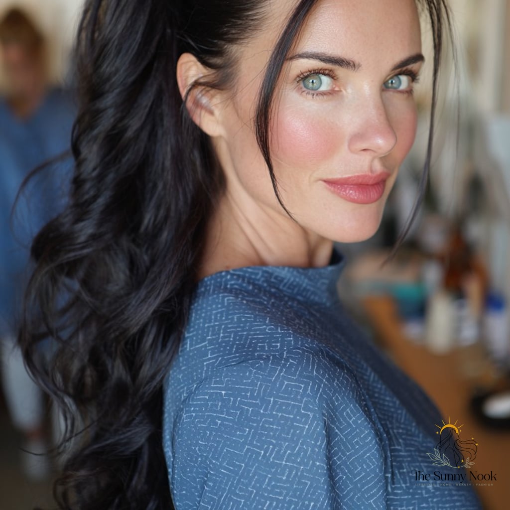 30 Cute Long Hairstyles You'll Want to Re-Create Immediately 19 Elegant Deep-Wave Ponytail with Side Sweep