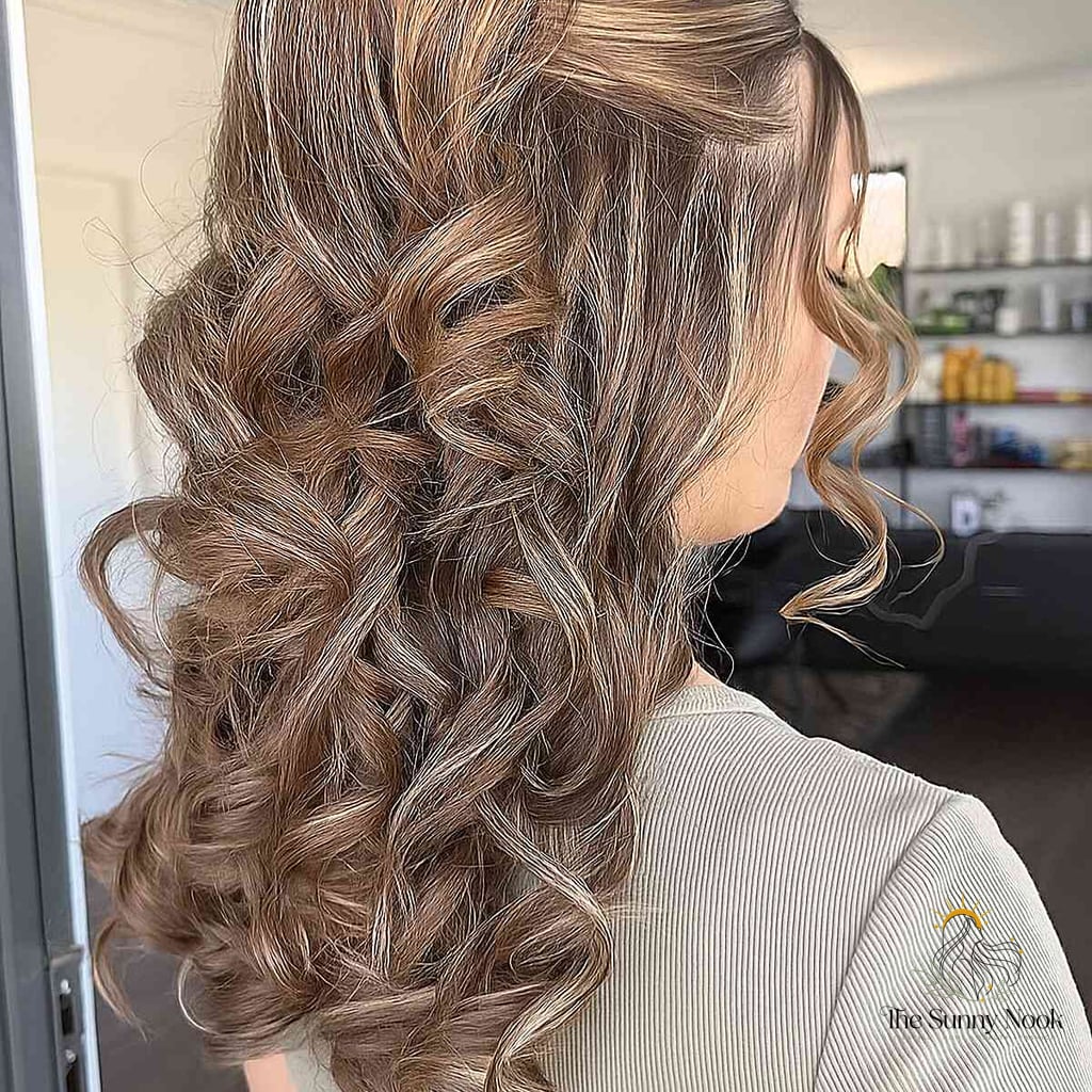 27 Half Up Hairstyles For Long Hair for the Ultimate Glow Up 8 Elegant Half Updo with Soft Curls