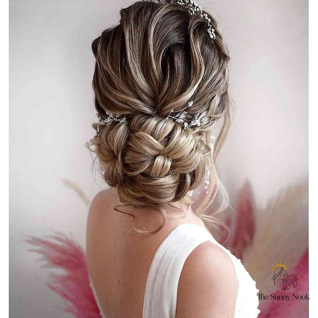 Elegant Low Updo with Accessories