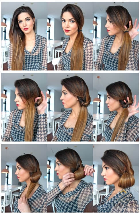 27 Slick Bun Hairstyles We're Obsessed With Right Now 17 Elegant, Low Hanging Side Bun