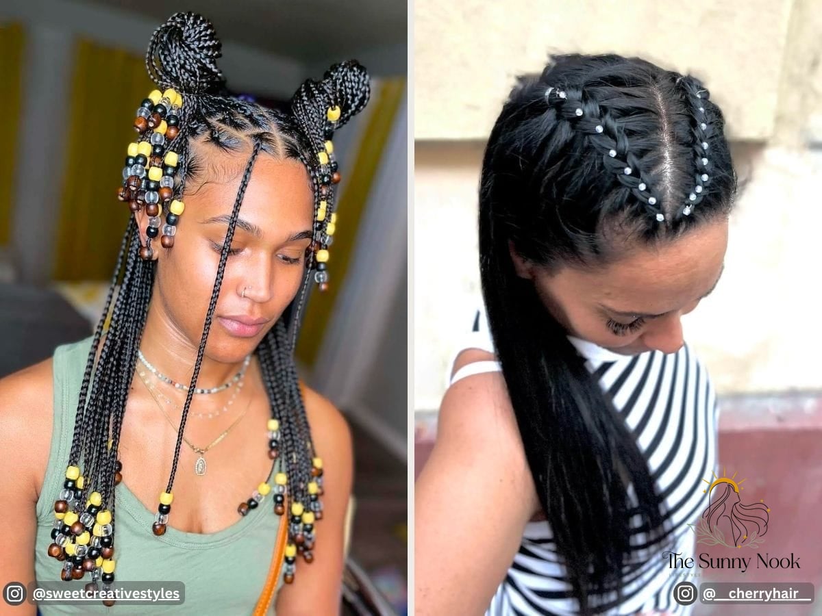 10 Color Knotless Braids for the Ultimate Glow Up 4 The Essence of Braids and Beads