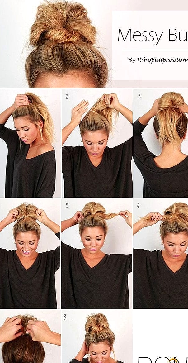 19 Messy Bun Tutorial For Medium Hair That Belong on Your Inspiration Board 18 Essential Ideas for Effortless Gym Hairstyles