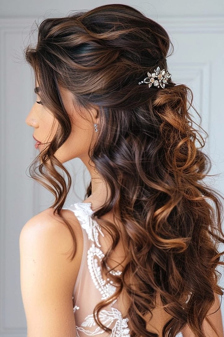 Faded Curls with Color Highlights