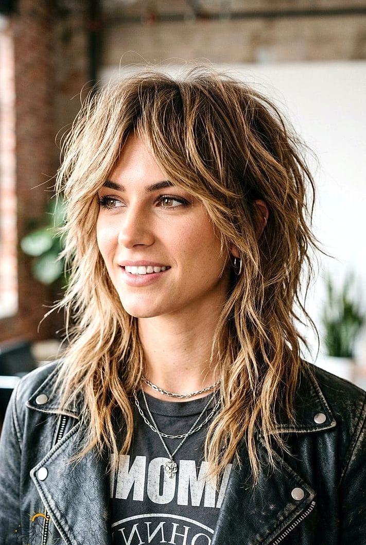 15 Short Alt Hairstyles Everyone Is Pinning Right Now 7 Feathered Shag with Fringe