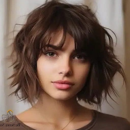 20 Hairstyles For Very Short Hair We're Obsessed With Right Now 15 The Flippy Chocolate Bob with Caramel Face-Frame