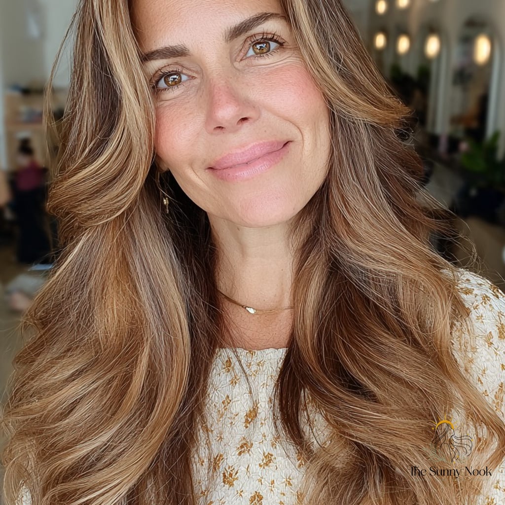 30 Cute Long Hairstyles You'll Want to Re-Create Immediately 17 Flowing Caramel Waves with Soft Highlights