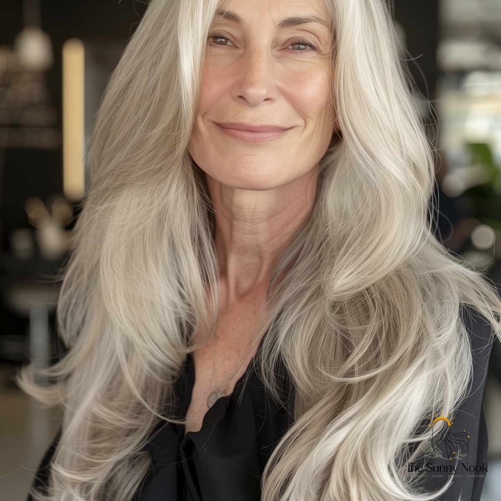 16 Fancy Hairstyles For Long Hair to Transform Your Look Instantly 13 Flowing Layered Waves for Women Over 60