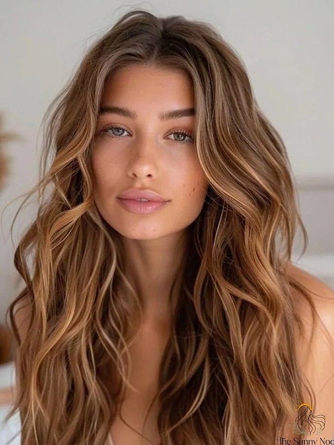 21 Casual Hairstyles For Long Hair That Are Actually Easy to DIY 20 Flowing Waves with Sunlit Balayage Blonde and Brown