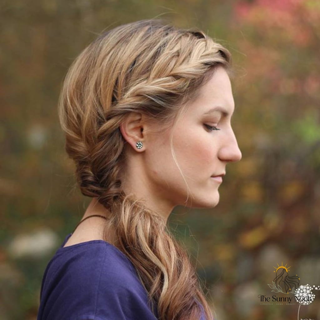 23 Hairstyles For Short Hair Wedding We're Obsessed With Right Now 20 Flowy Side Braid