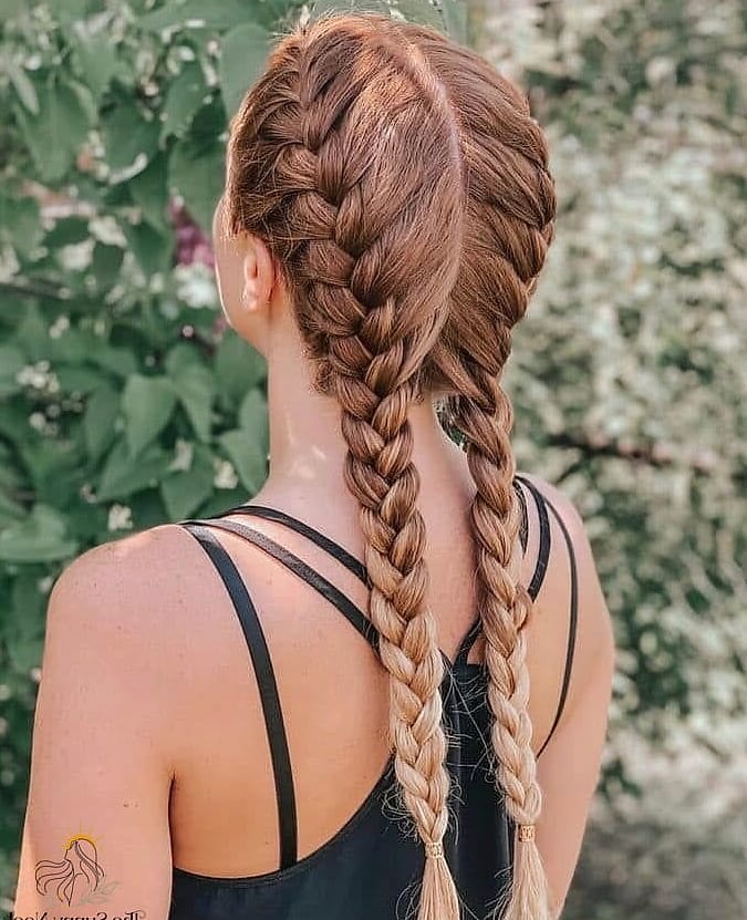 11 Hairstyles For Medium Length Hair Braids That Prove This Trend Is Here to Stay 9 French Braid into a Low Ponytail