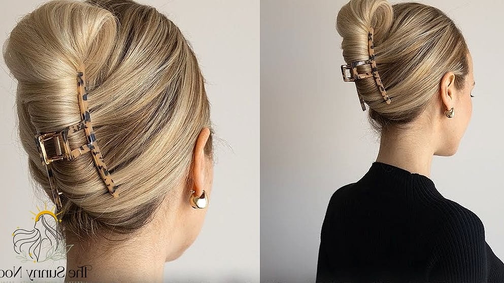 19 Claw Clip Hairstyles Curly Hair Ideas You Need to Try Right Now 5 Front Section Claw Clip