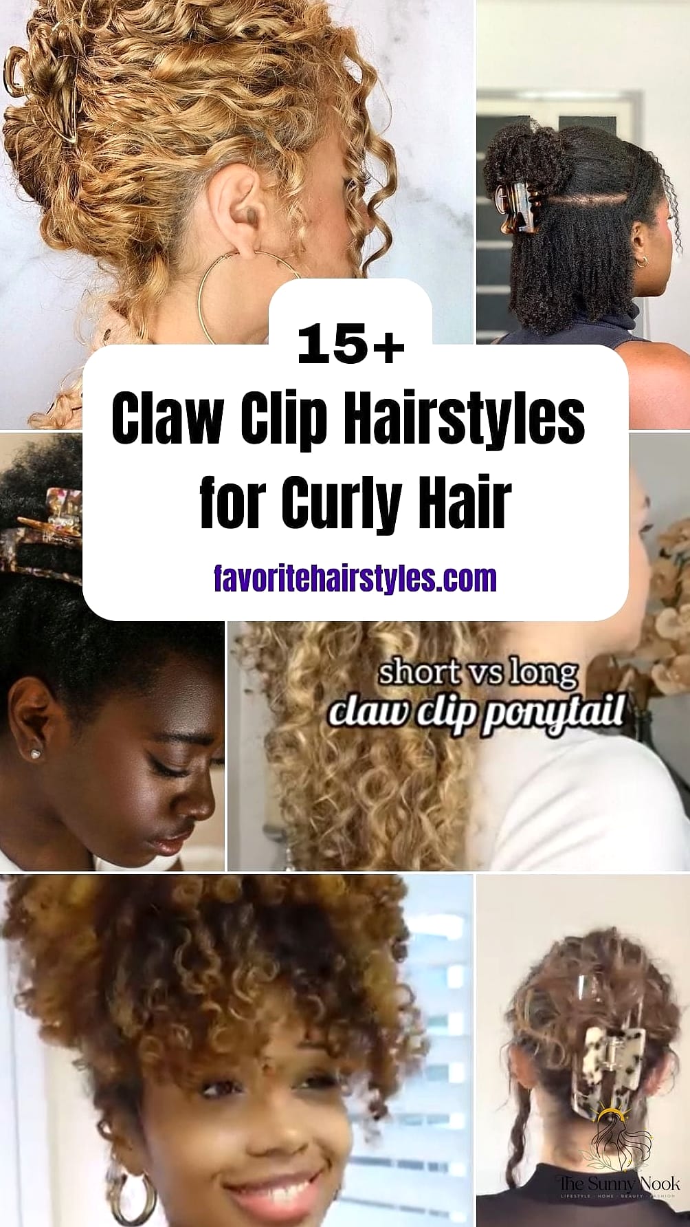 19 Curly Claw Clip Hairstyles to Transform Your Look Instantly 11 Front Twist with Curls Down
