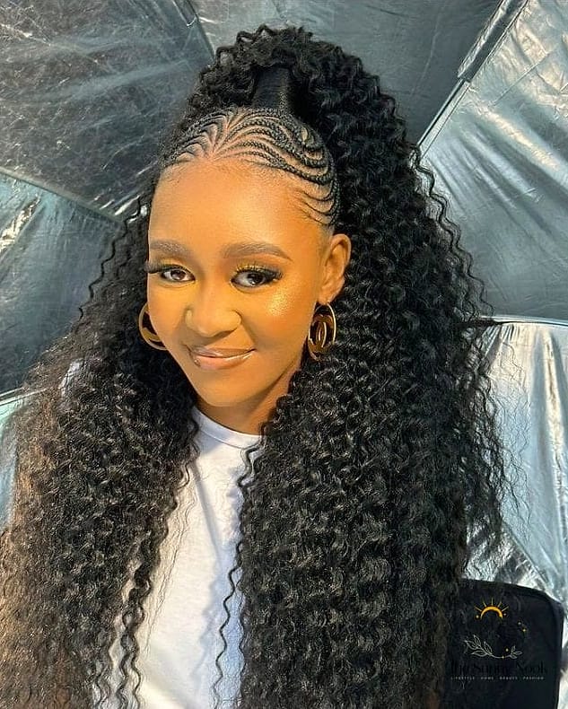 16 Simple Braid Hairstyles That Are Trending on Pinterest This Week 3 Ghana Braids in a Bun