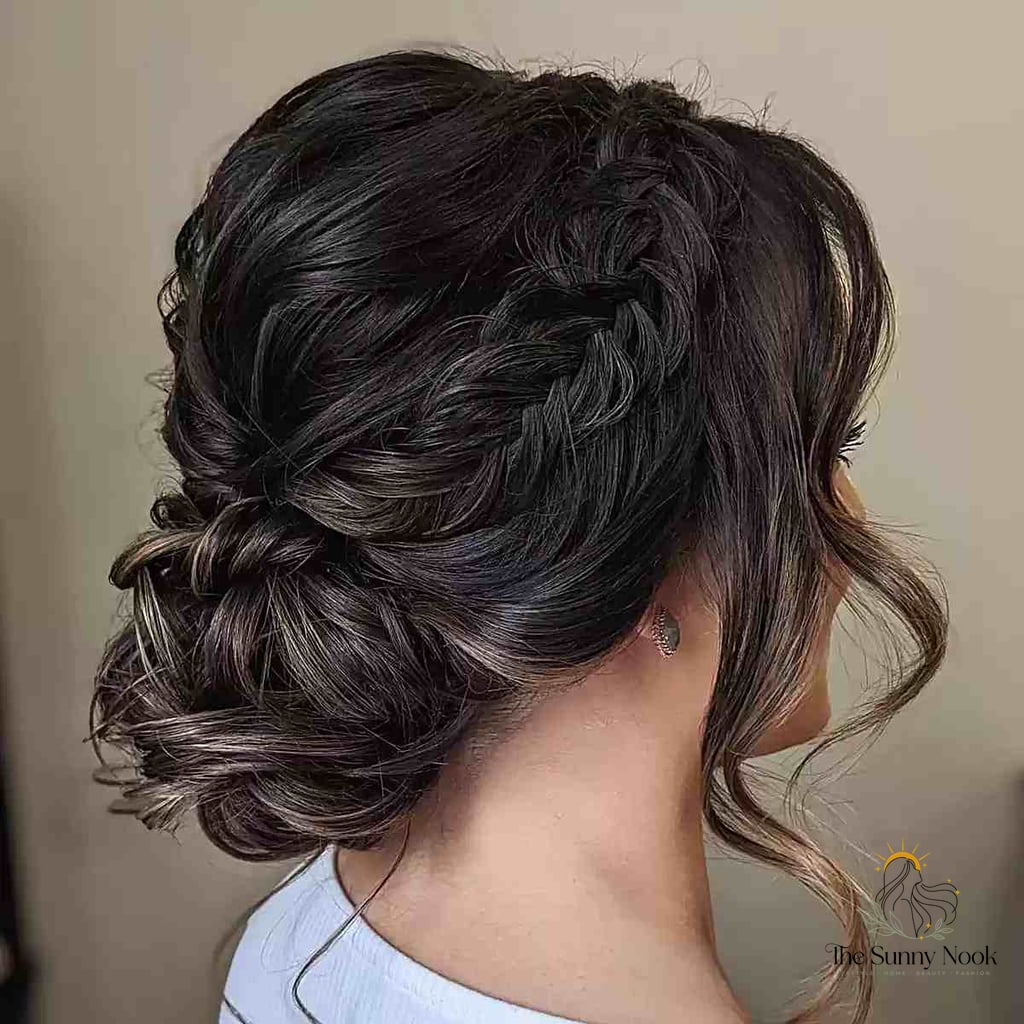 30 Updo Hairstyles For Long Hair Everyone Is Pinning Right Now 7 Gorgeous Messy Fishtail Updo