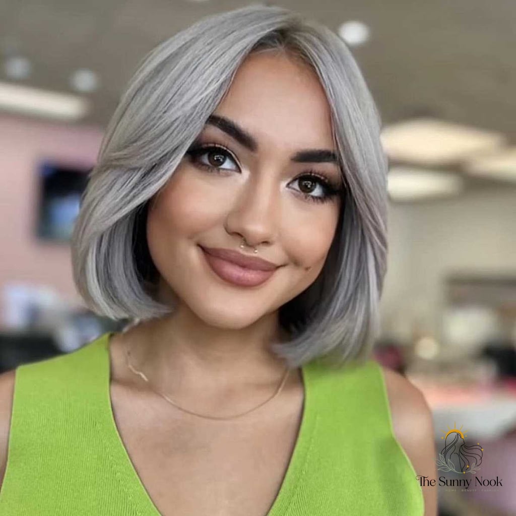 30 Aesthetic Hairstyles For Short Hair Inspo That's Giving Us Everything 2 Gorgeous Soft Silver Bob