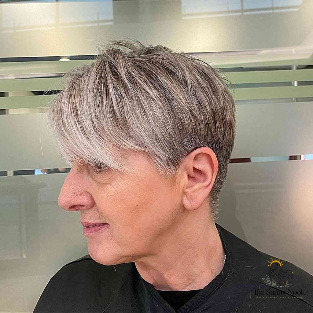11 Cute Hairstyles Short Hair Looks That Will Seriously Inspire You 12 Grey Tapered Pixie with Side Bangs
