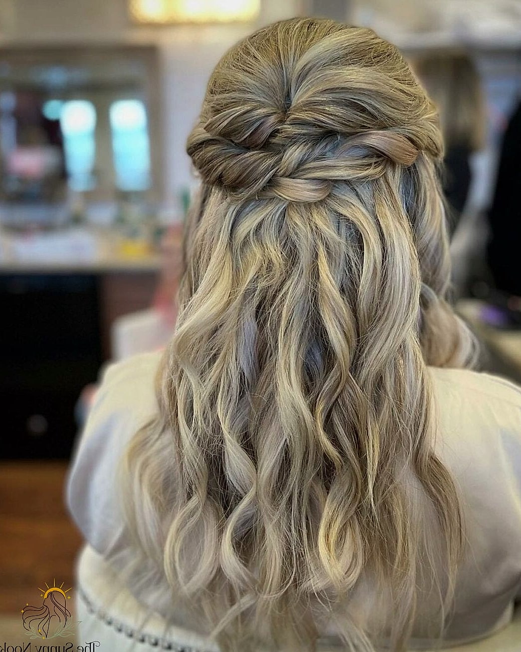 11 Hairstyles For Medium Length Hair Braids That Prove This Trend Is Here to Stay 5 Half-Up Braided Bun