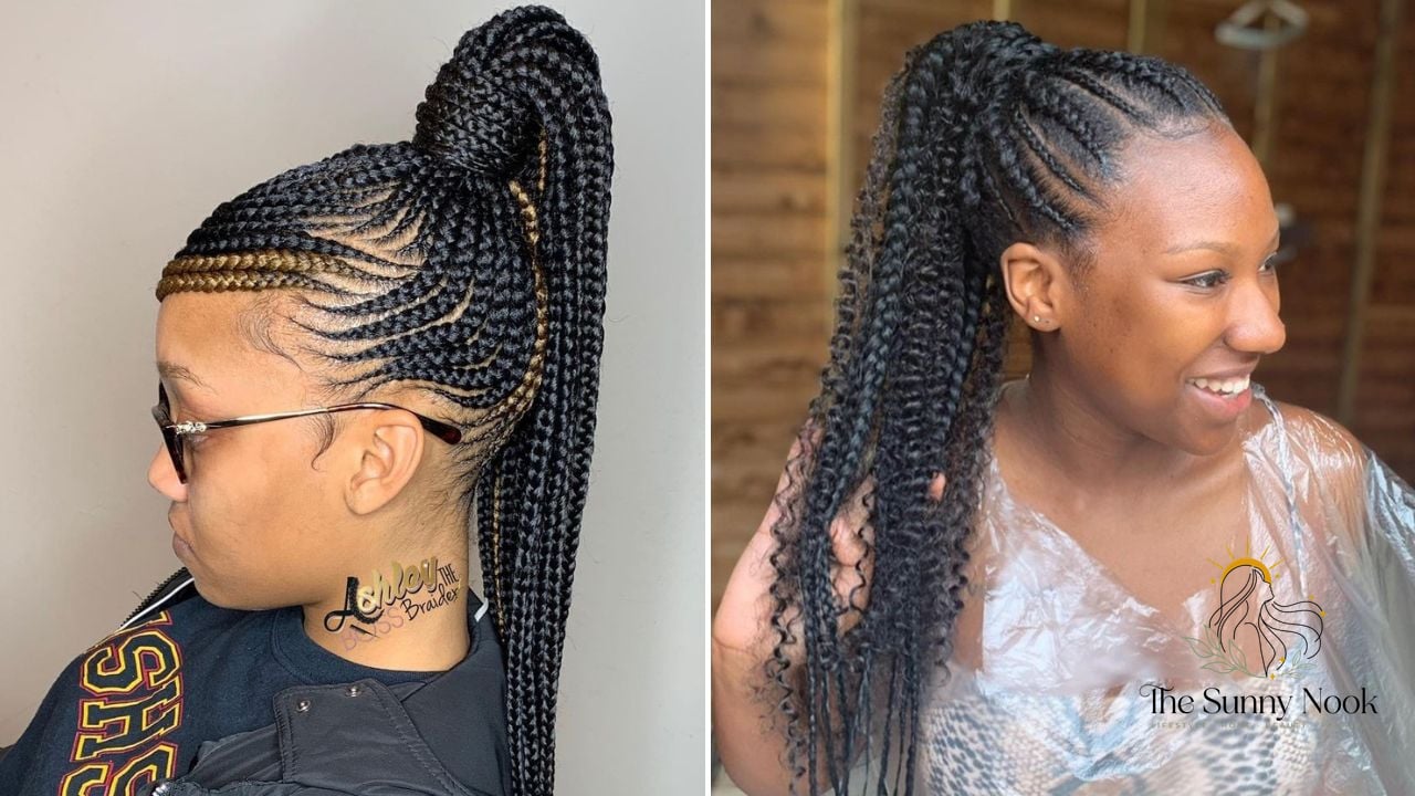 15 Stunning Ponytail Braid Hairstyles Black Worth Bookmarking Today 10 Half-Up Braided Ponytail