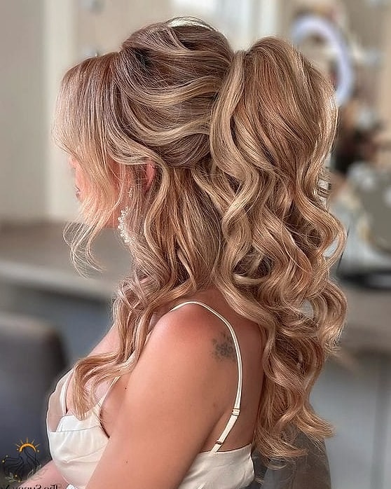 27 Ponytail Hairstyles Short Hair You'll Want to Re-Create Immediately 27 Half-Up Bun and Pony Combo