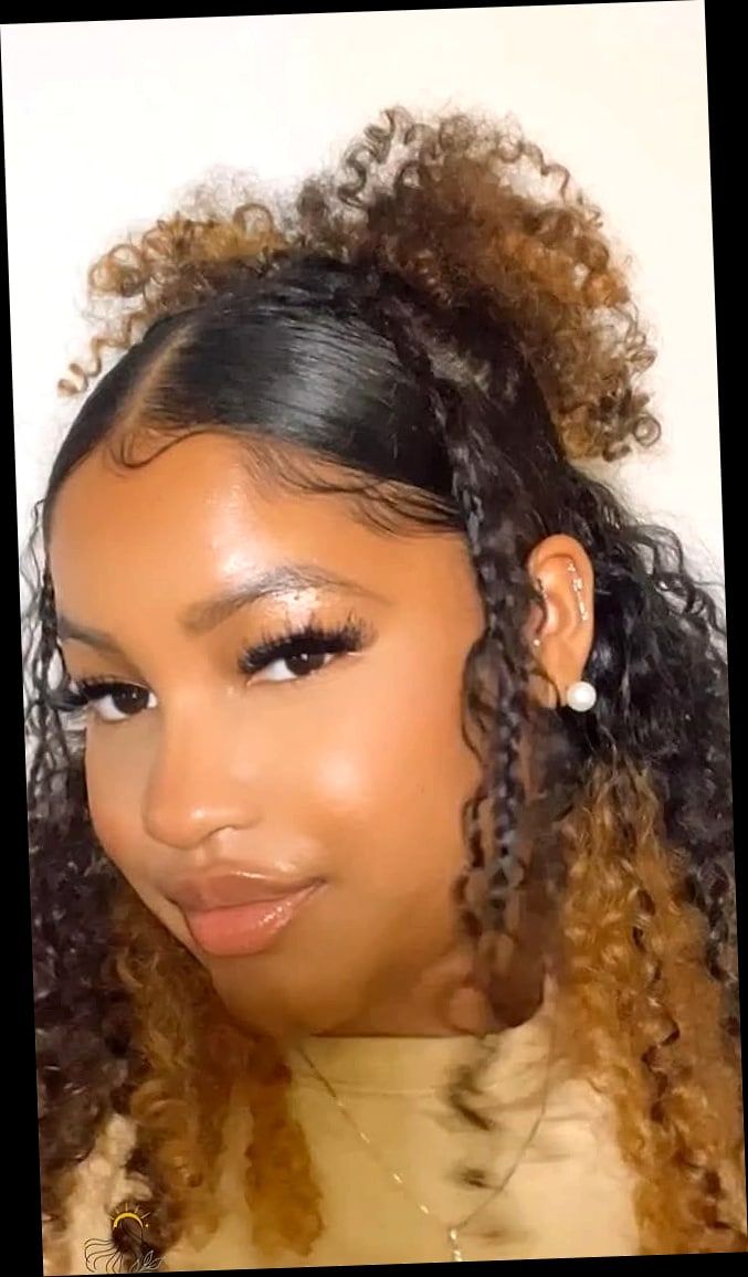 18 Gorgeous Curly Hair Inspo Hairstyles for Every Hair Type 4 Half Up Half Down Bun Ideas