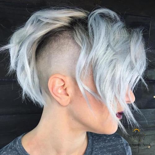 22 Side Shaved Hairstyles Long Hair That Belong on Your Inspiration Board 7 Half-Shaved Textured Bob