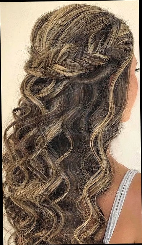 16 Curly Hair Prom Hairstyles That Belong on Your Inspiration Board 7 Half-Up Space Buns with Curls