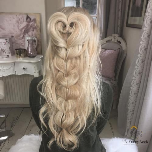25 Wedding Hairstyles Updo We're Obsessed With Right Now 17 Heart Braid