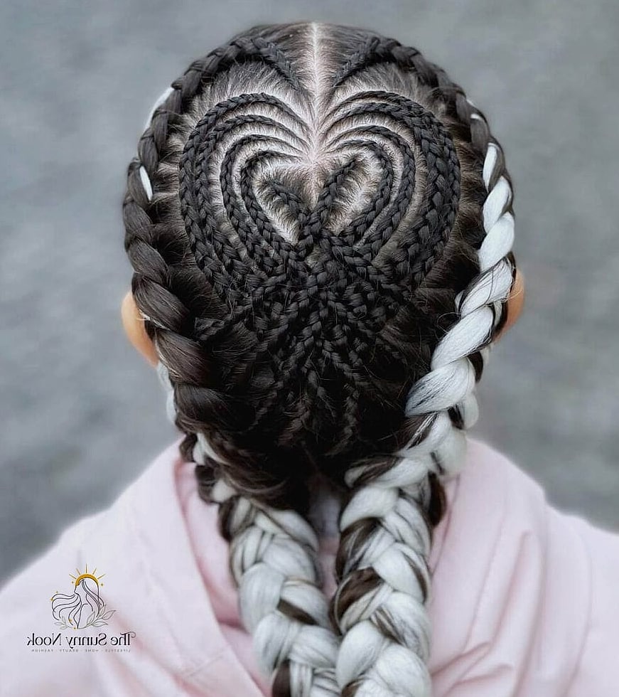 13 Cute Quick Braided Hairstyles Ideas You Need to Try Right Now 14 Heart-Part Braids with Warm Highlights