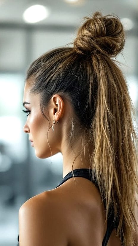 High Bun with Braided Wrap