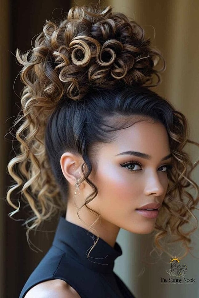 27 2000S Hairstyles Curly Hair Everyone Is Pinning Right Now 15 High Bun Dreadlocks