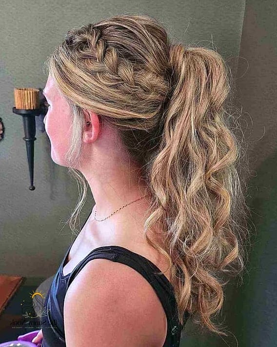 High Curly Ponytail