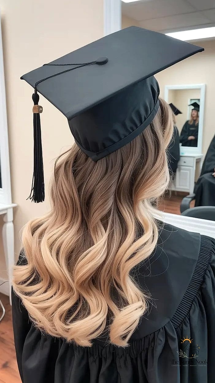 Honey-Kissed Long Layers with a Side Fringe