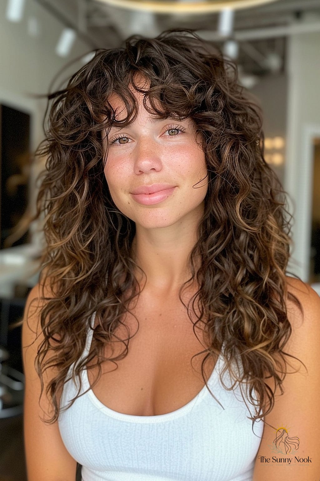 Impressive Shag Cut with Curly Fringe