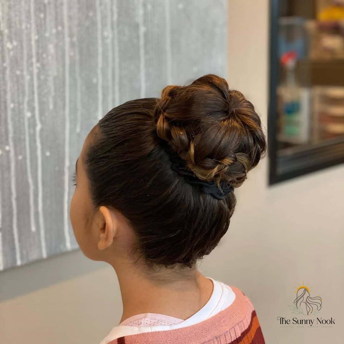9 Braid Bun Hairstyles You'll Want to Re-Create Immediately 7 Lace Braided Bun For Kids