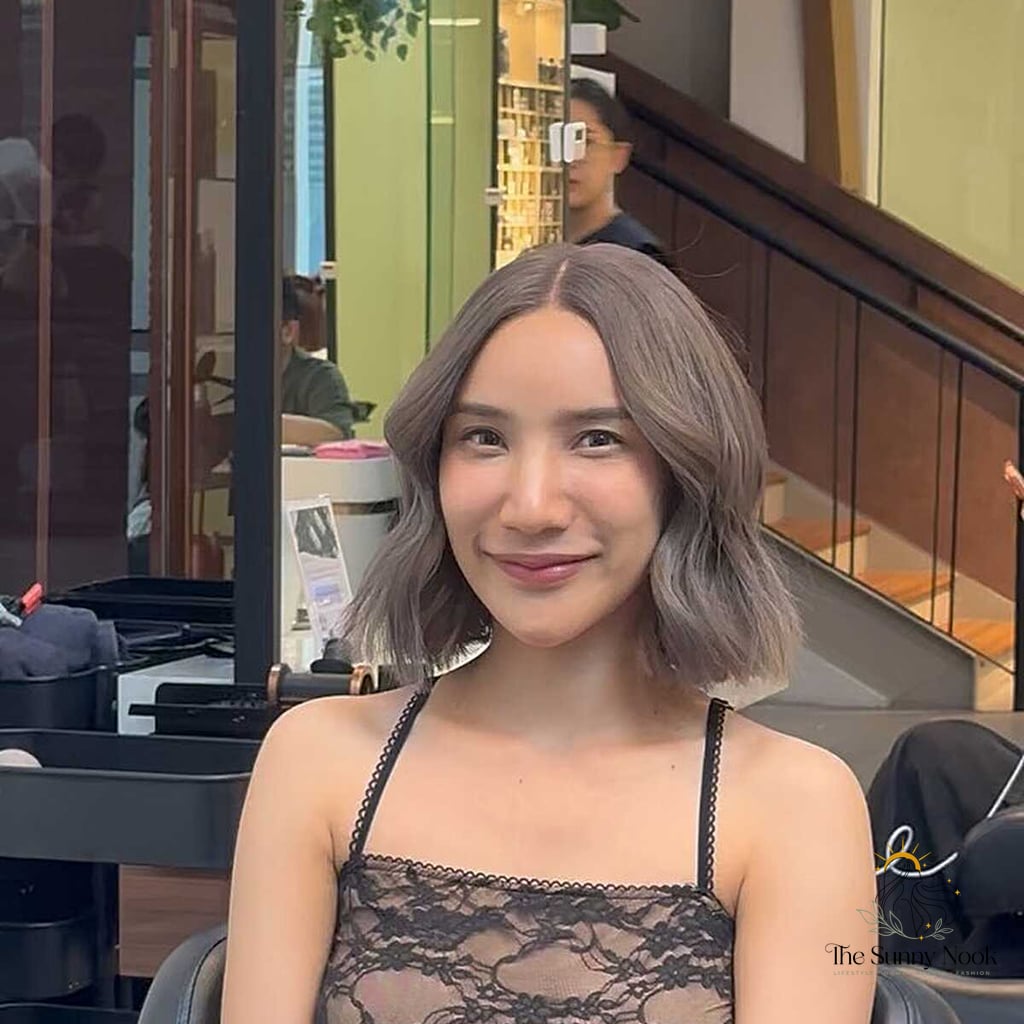 10 90S Curly Hairstyles to Save Before They Blow Up 7 Lavender-Toned Mushroom Brown with Soft Flips