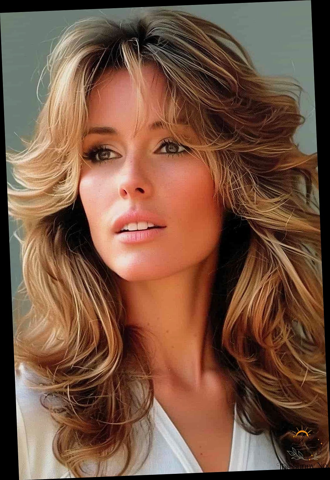 Long Hair with Side-Swept Feathered Bangs