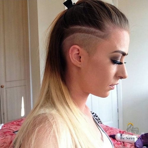 22 Side Shaved Hairstyles Long Hair That Belong on Your Inspiration Board 8 Long Hair with Undercut Temples