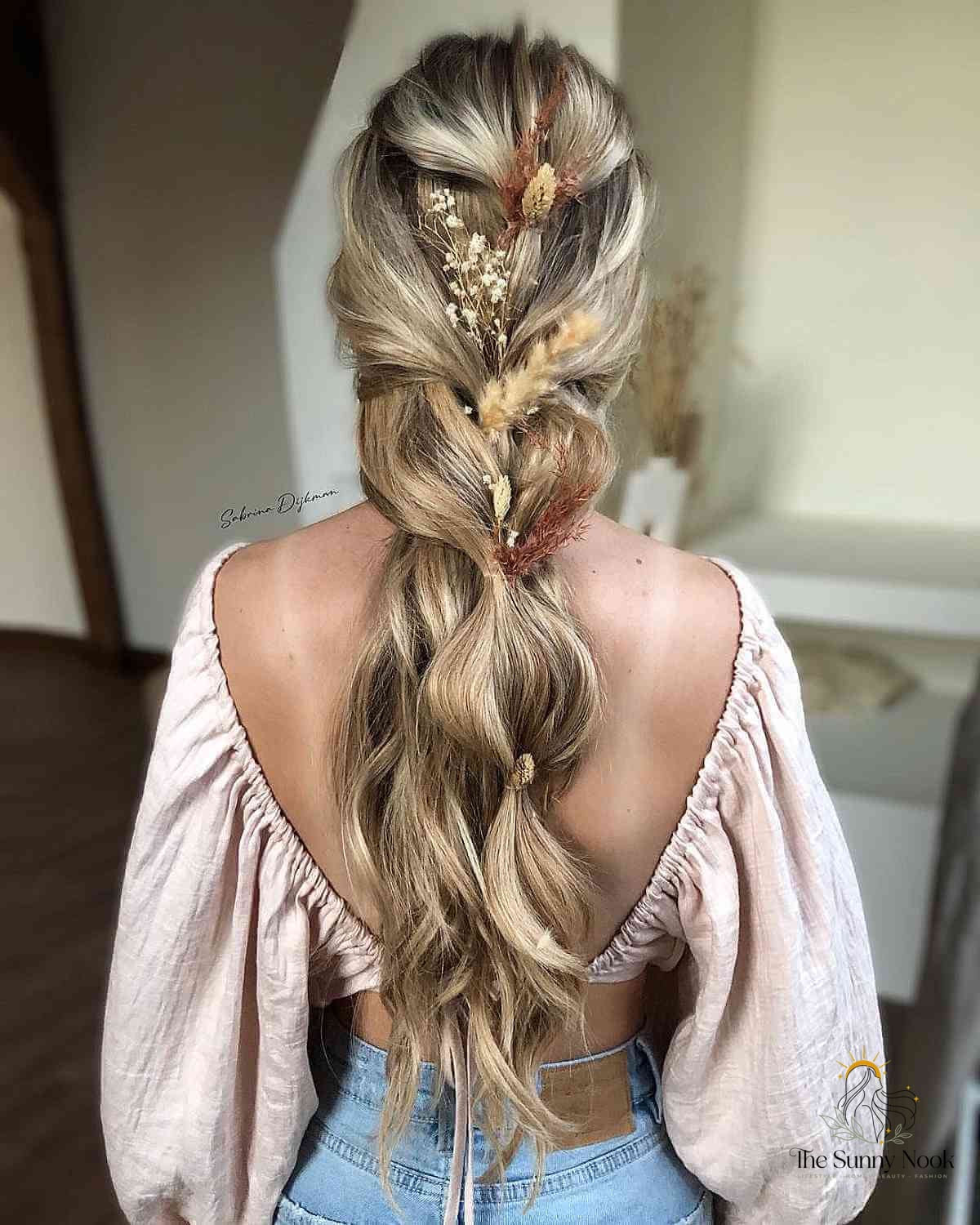 Long Hair with Flower Accessories