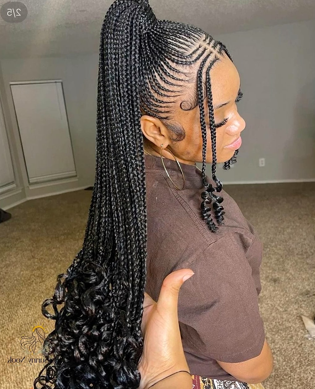 30 Cute Hairstyles With Braids to Transform Your Look Instantly 21 Long Knotless Braids with Curls