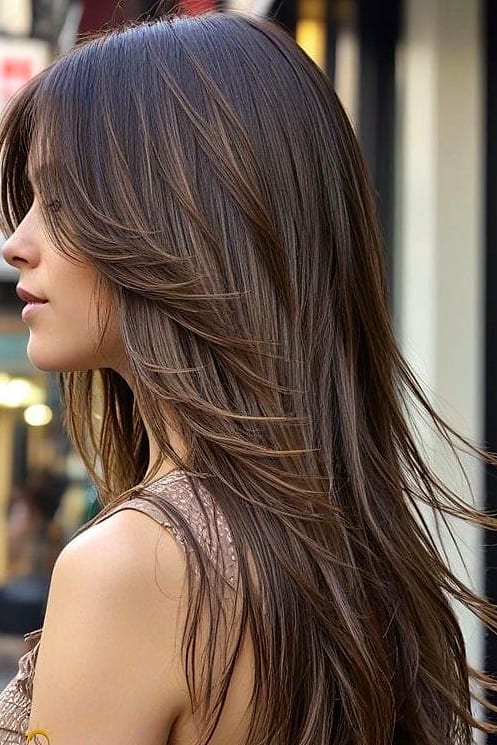 12 Straight Hairstyles For Long Hair to Transform Your Look Instantly 8 Long Straight Hair with Feathered Ends
