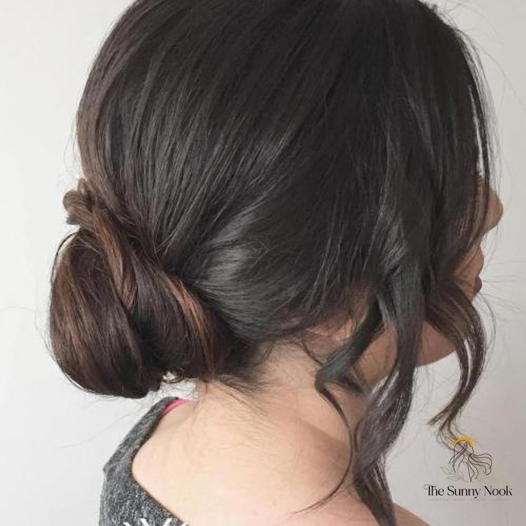 Low Bun with Face Framing