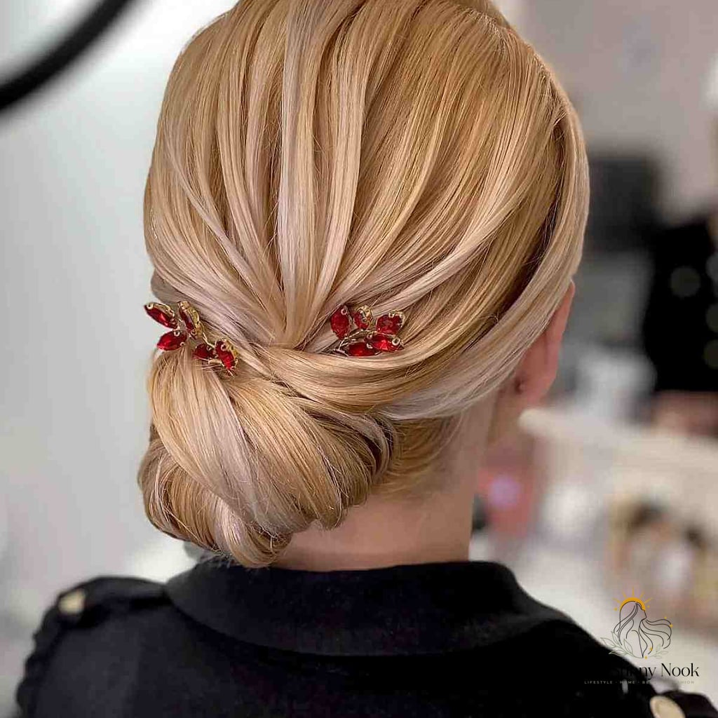 30 Updo Hairstyles For Long Hair Everyone Is Pinning Right Now 29 Low Bun Updo