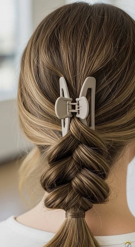 19 Claw Clip Hairstyles Curly Hair Ideas You Need to Try Right Now 3 Low Claw Clip Twist