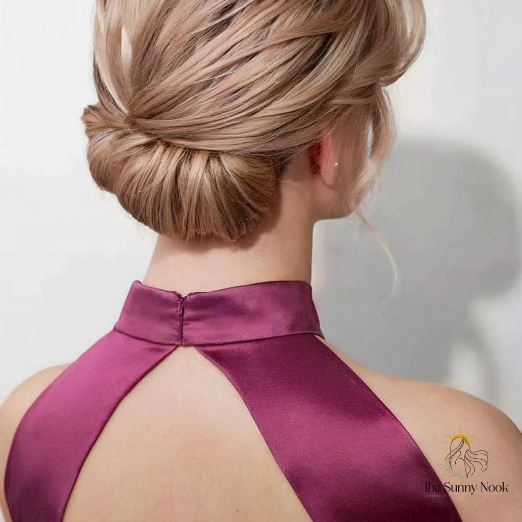 16 Prom Hair Ideas For Short Hair to Save Before They Blow Up 11 Low French Style Side Bun