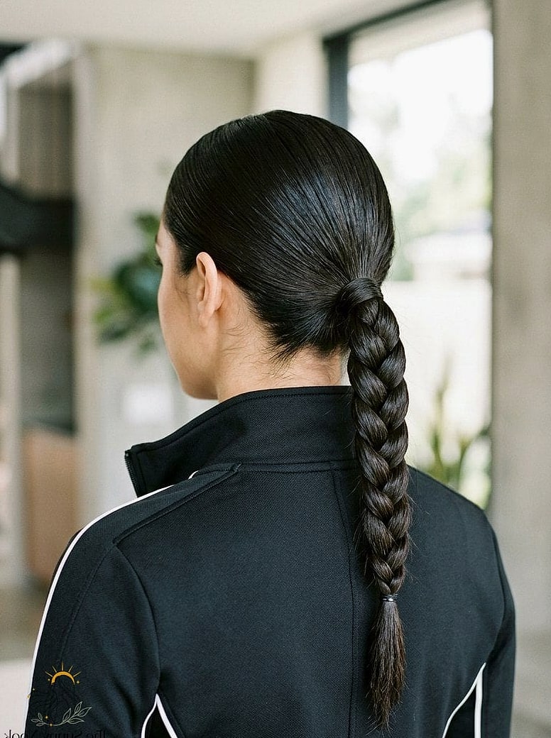 Low Ponytail with a Wrap
