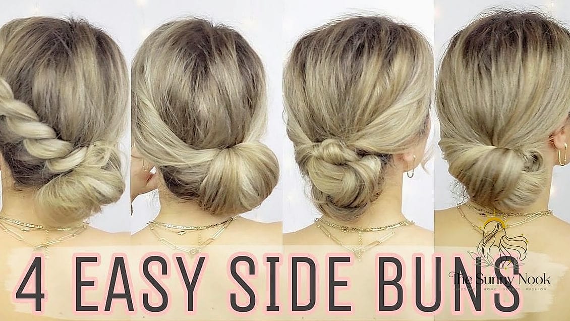 17 Simple Bun Hairstyles That Are Actually Easy to DIY 10 Low Side Bun