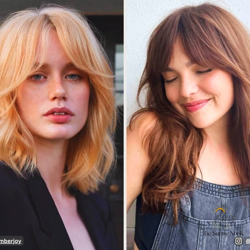 Medium Haircut with Curtain Bangs Ideas