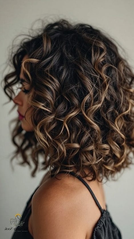 9 Gorgeous Curly Hairstyles Ideas for Every Hair Type 4 Medium Loosely Curled Hairstyle with Highlights